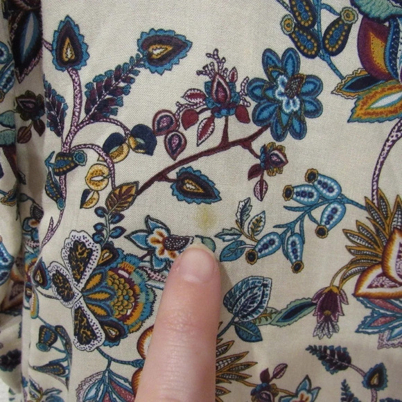 Zara Trafaluc Floral Cutout Blouse Size Medium VGUC - Picture 4 of 5